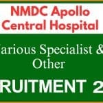 NMDC Recruitment 2025 Walk-in Interview for Various Medical Officer, Specialist Vacancies. NMDC Recruitment 2025