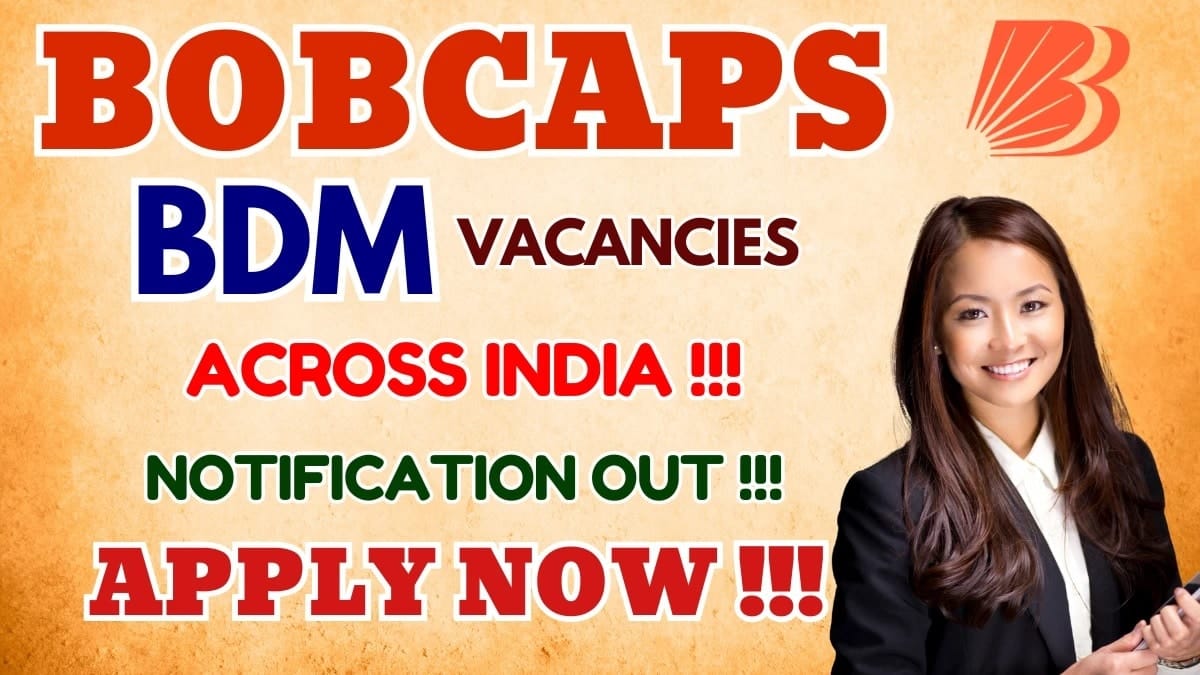 BOBCAPS BDM Recruitment 2025